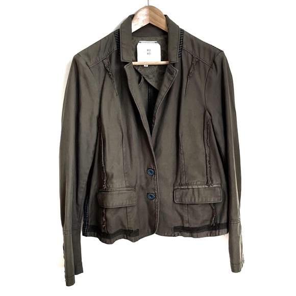 Heihei Jackets & Blazers - Anthropologie Hei Hei Olive Utility Jacket